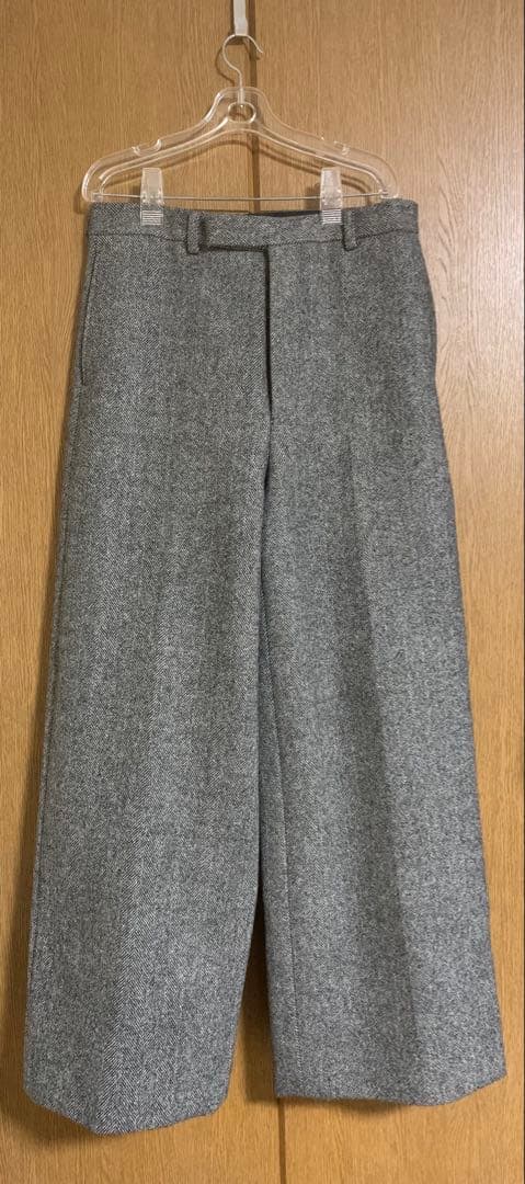 LITTLE BIG グレー ヘリンボーン ワイドパンツ