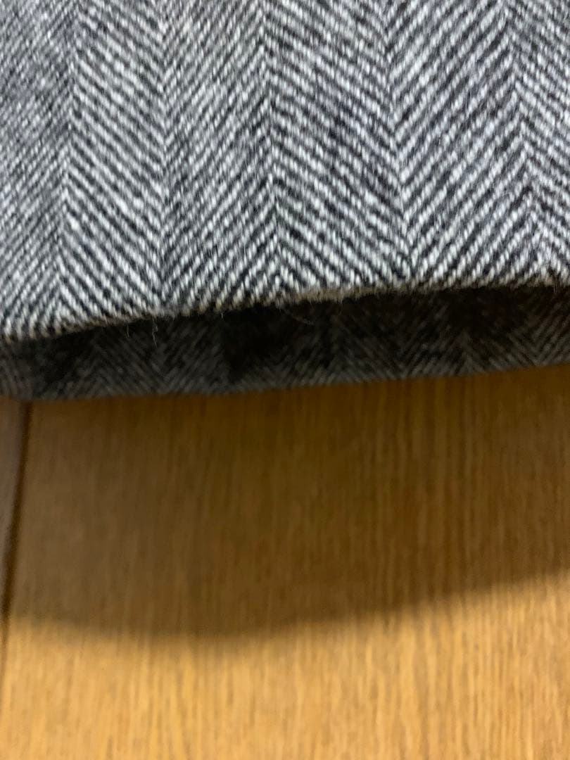 LITTLE BIG グレー ヘリンボーン ワイドパンツ