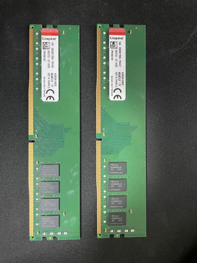 【動作確認済】Kingston DDR4 メモリ 8GB×2枚2666MHz