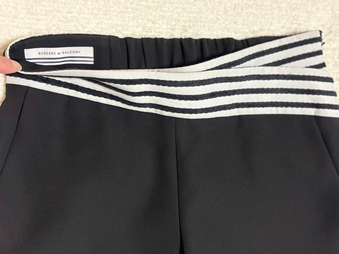 BORDERS at BALCONY 人気 パンツ 黒 36
