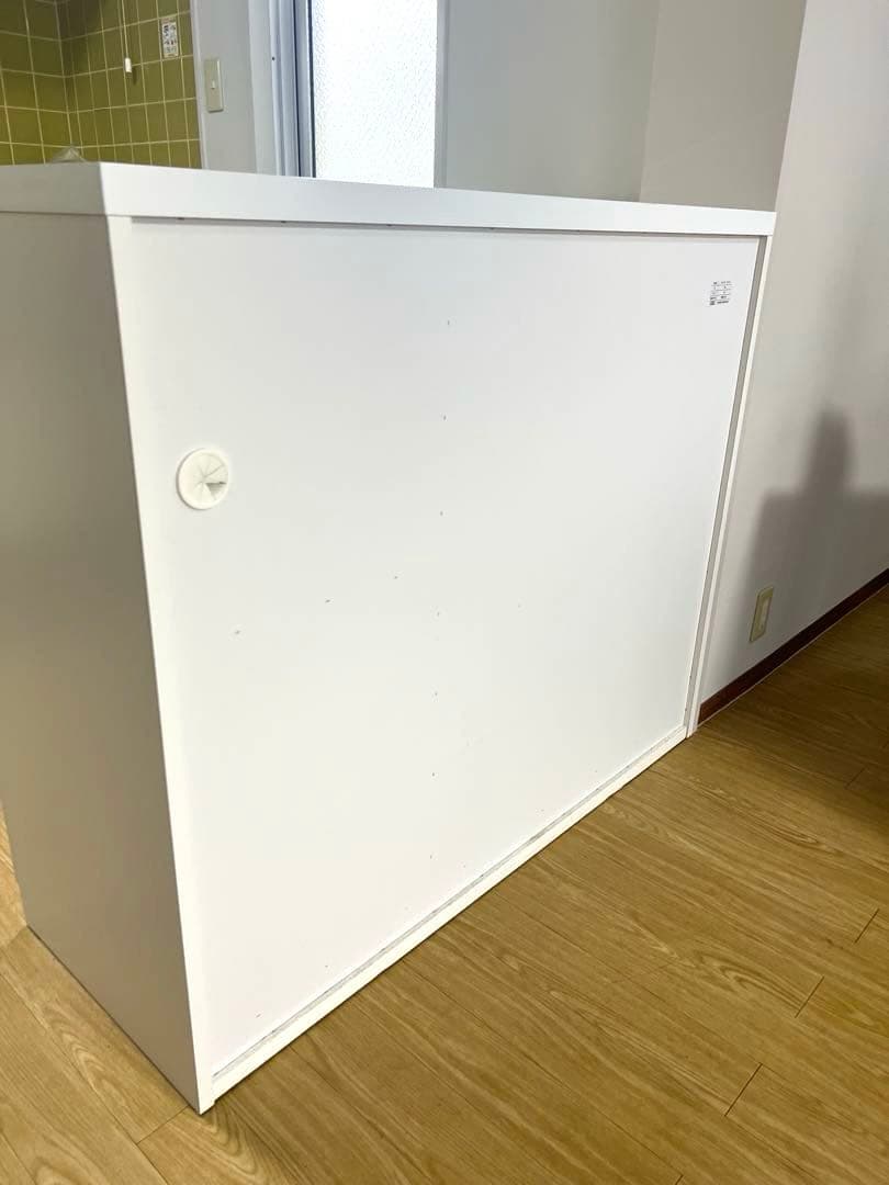 キッチンカウンター 食器棚 幅120cm 高さ100cm モイス付き 大川家具