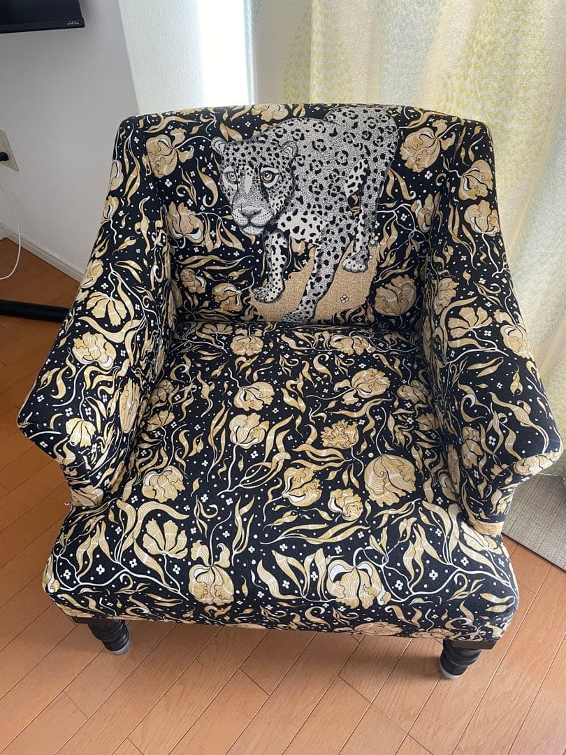 【美品】Anthropologie 豹柄アクセントチェア