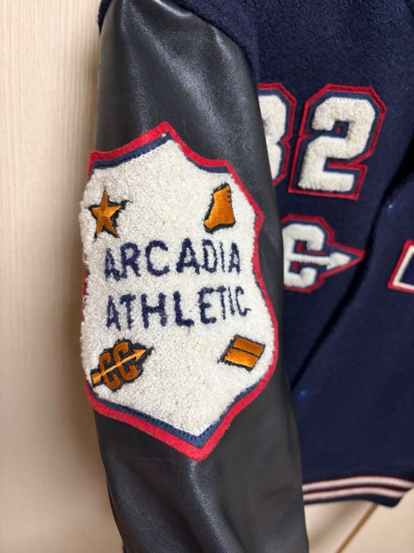 WHITESVILLE/ホワイツビル アワードジャケット 袖牛革スタジャン