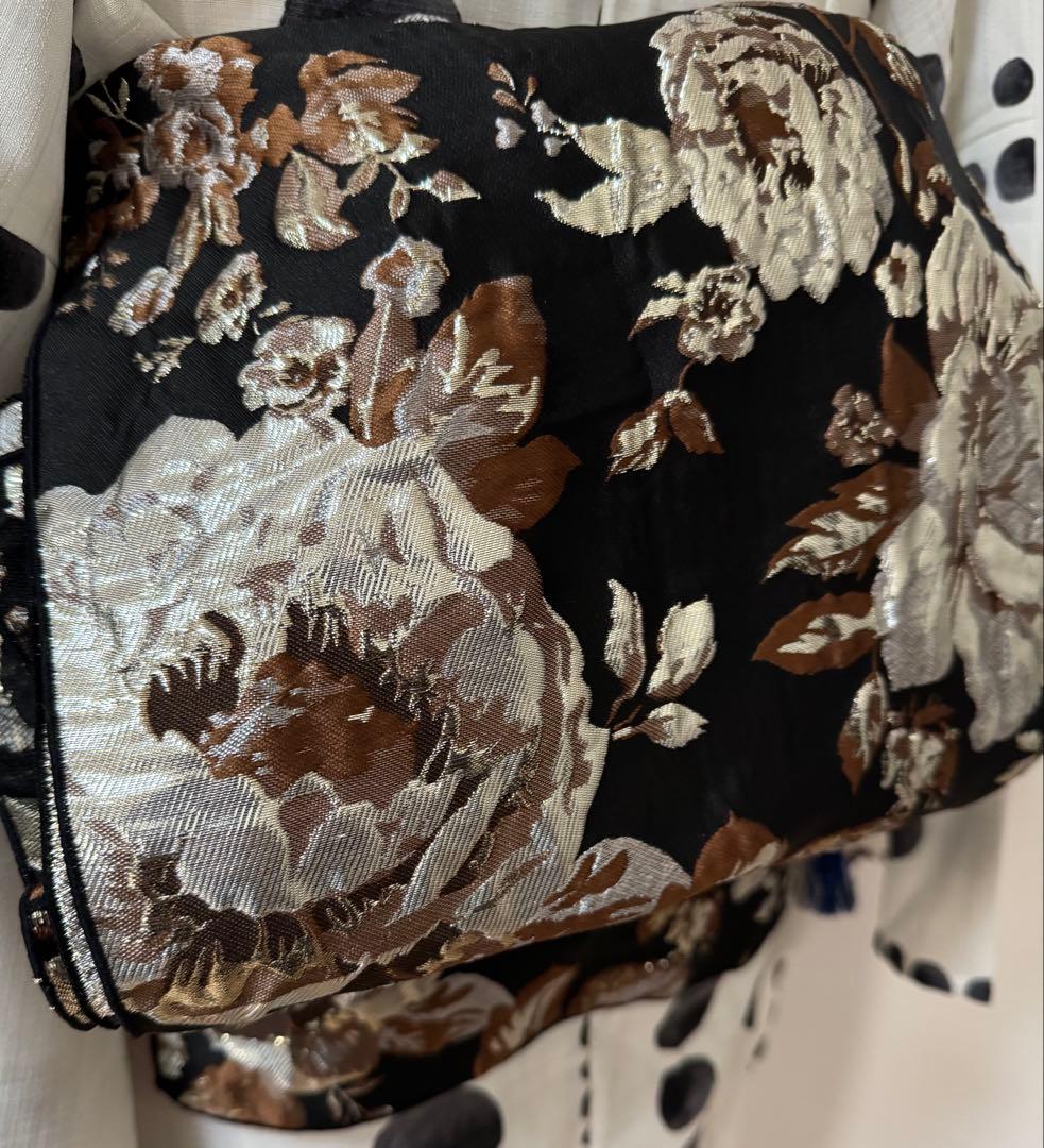 大人兵児帯【グリーンリリアルプ】【コットンフラワー】セット