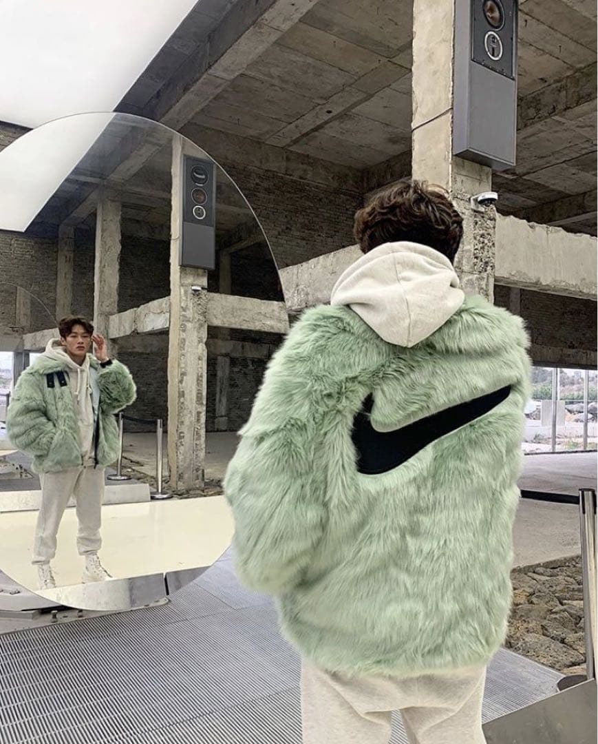 美品正規NIKE×AMBUSH Faux Fur Coat Jacket