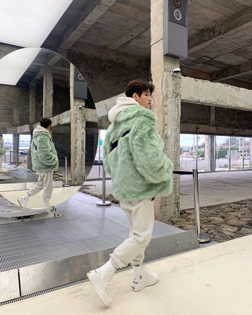 美品正規NIKE×AMBUSH Faux Fur Coat Jacket