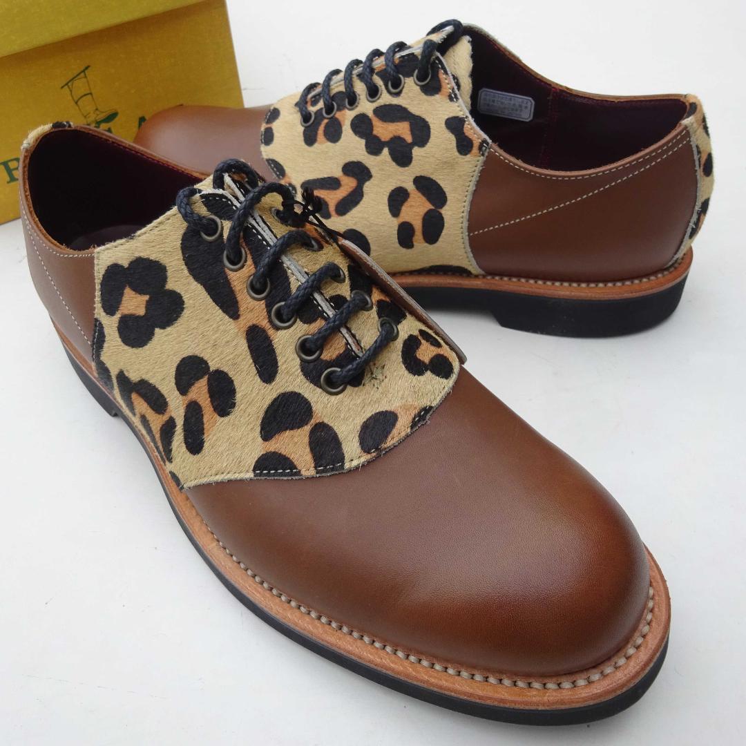 新品希少/限定　REGAL リーガル レオパード豹柄ヒョウ柄サドルシューズ27