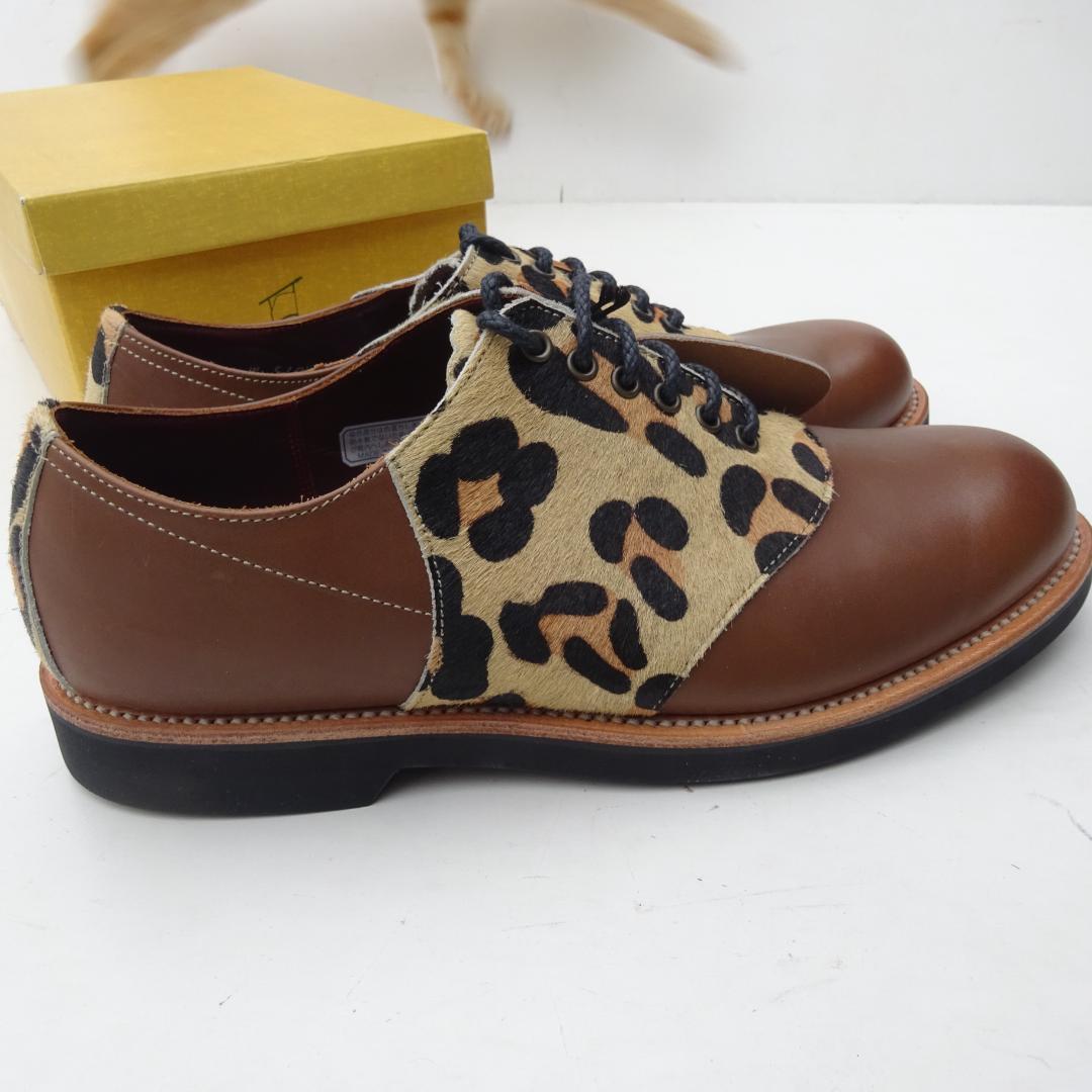 新品希少/限定　REGAL リーガル レオパード豹柄ヒョウ柄サドルシューズ27