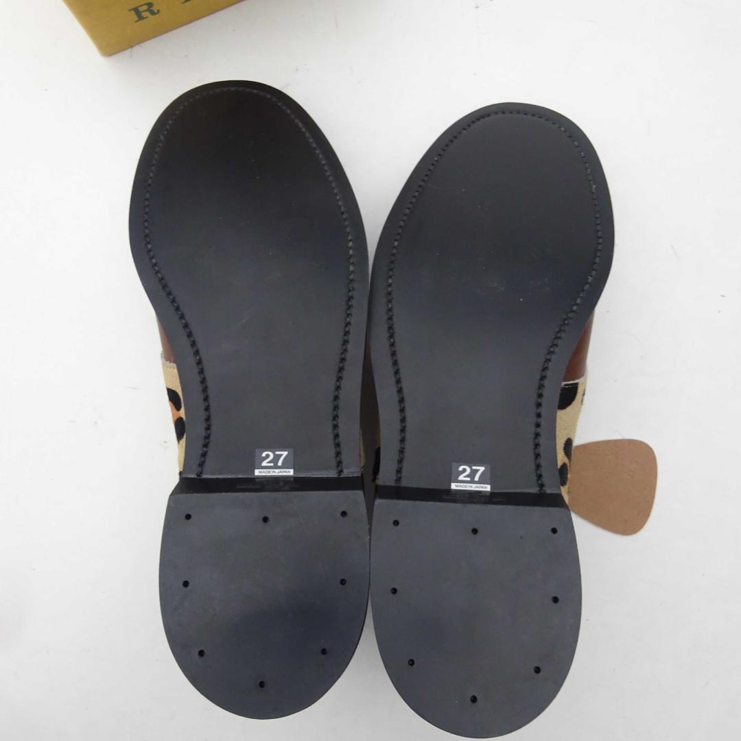 新品希少/限定　REGAL リーガル レオパード豹柄ヒョウ柄サドルシューズ27