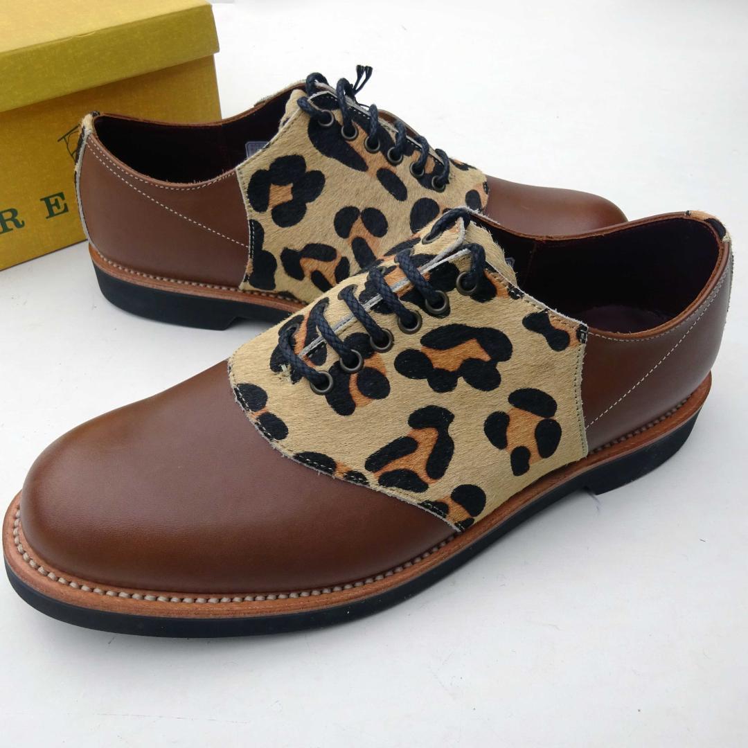 新品希少/限定　REGAL リーガル レオパード豹柄ヒョウ柄サドルシューズ27