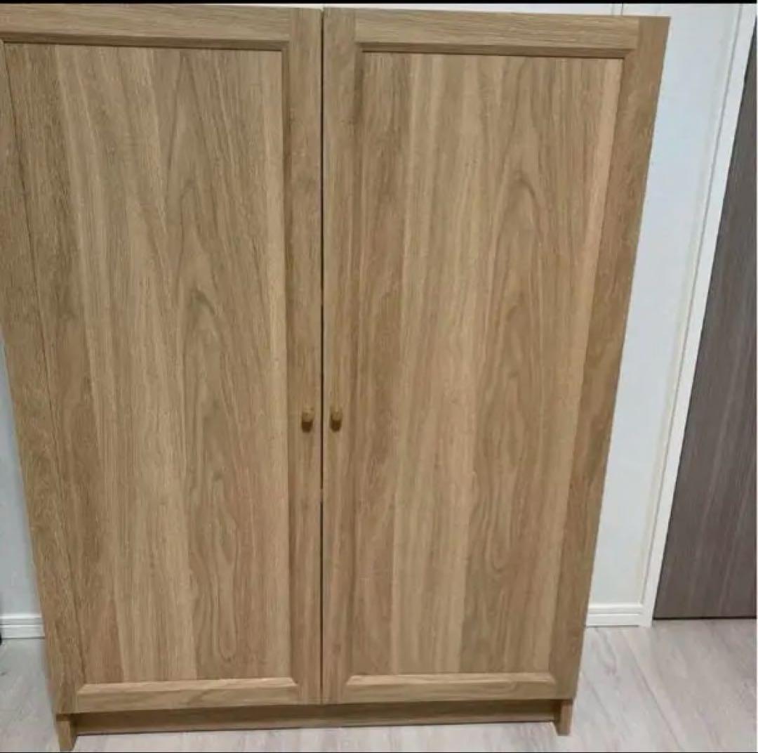 【IKEA完成品】 本棚 BILLY ビリー OXBERG オクスベリ　オーク調