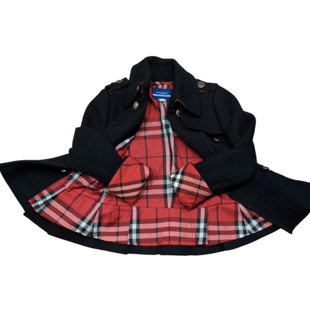 希少 バーバリーブルーレーベル ピーコート ナポレオン ジャケット 黒 S 36