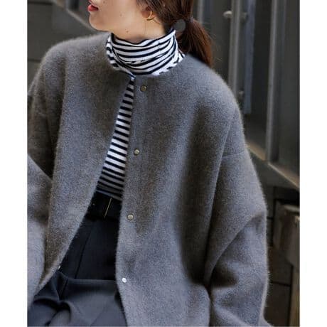 ダブルフェイスコクーンカーディガン