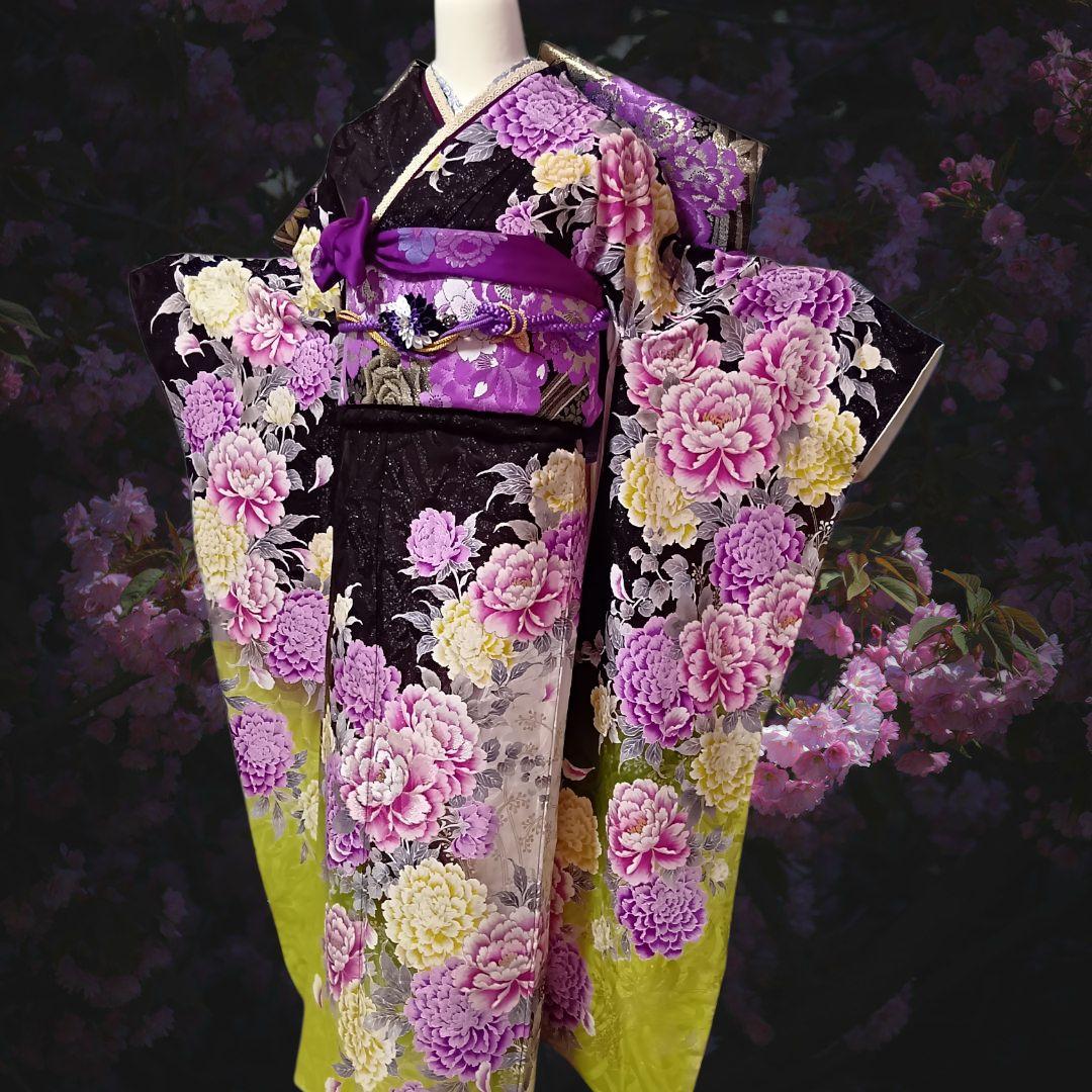 三角　　成人式　ブランド　振袖フルセット　　　1月最終SALE