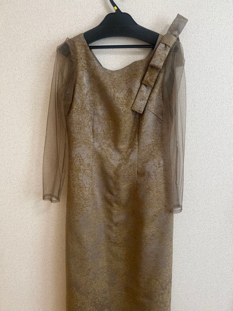 スーツ・フォーマル・ドレス Shoulder ribbon jacquard dress