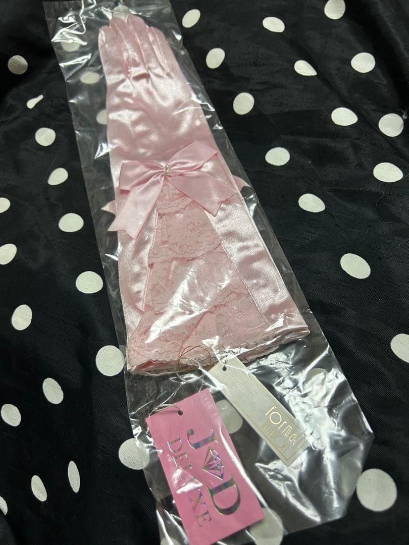 JESUS DIAMANTE シンデレラグローブ　ピンク　リボン　未使用　日本製