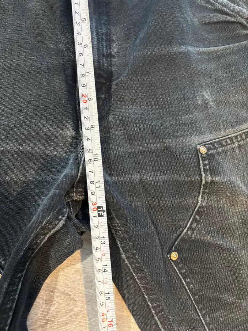 【鬼ヒゲ】Carhartt B01 BLK USA製ブラック ダブルニー#518