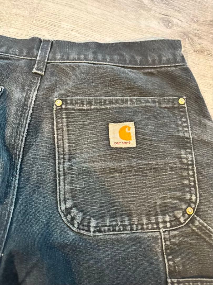 【鬼ヒゲ】Carhartt B01 BLK USA製ブラック ダブルニー#518