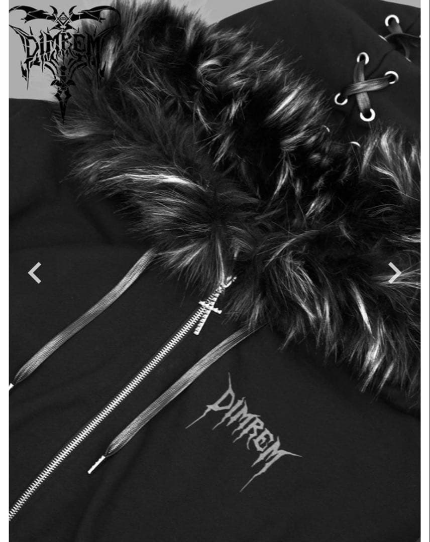 ディムモアール DIMREM 超ハトメファーフード パーカー 地雷 サブカル