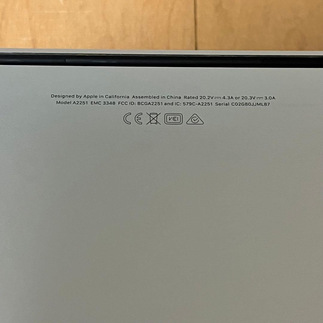 MacBook Pro 13インチ 2020 i7-16GB-512GB（304