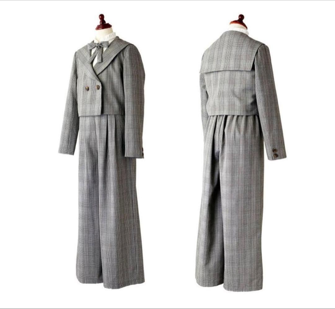 キャサリンコテージ　チェック柄ワイドパンツスーツ　160cm　卒業式　入学式