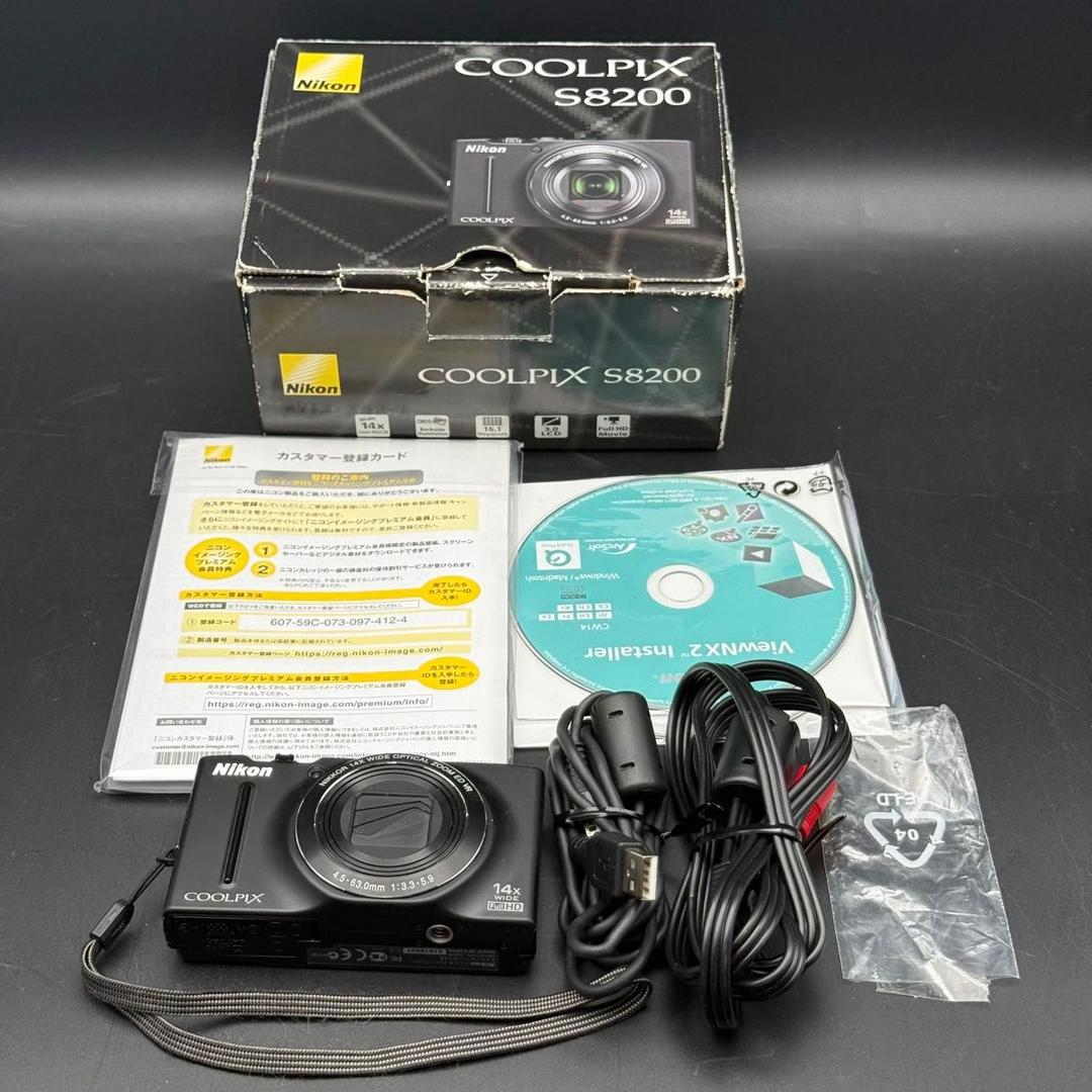 【やや訳あり品】Nikon COOLPIX S8200 ノーブルブラック　箱付き
