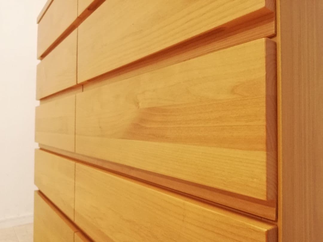 モデルルーム展示品 丸田木工 アルダー材 高級モダンチェスト 桐箪笥