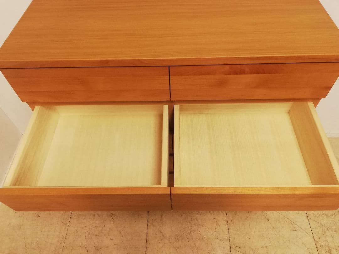 モデルルーム展示品 丸田木工 アルダー材 高級モダンチェスト 桐箪笥