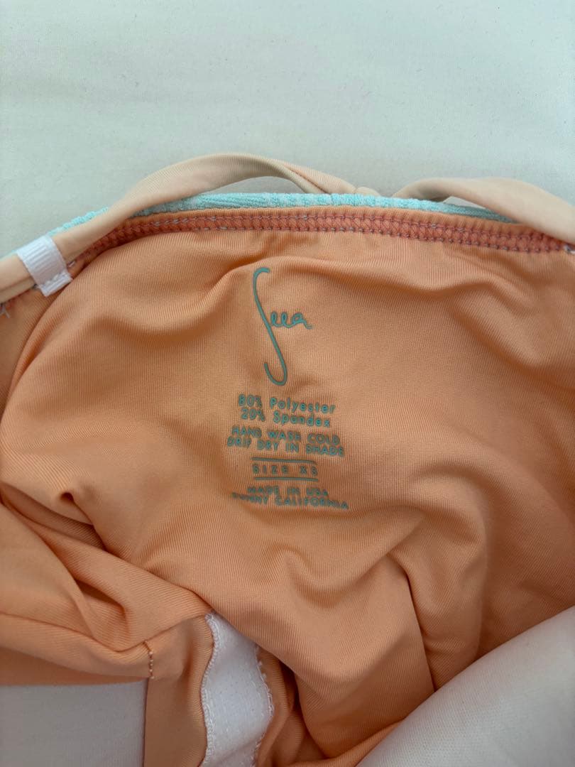 SEEA水着 XS ミントグリーン オレンジ