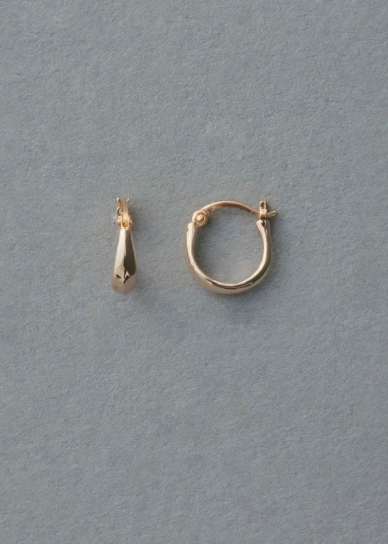 ete フープ ピアス (片耳分) K10 ピンクゴールド