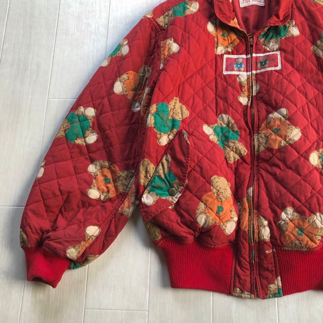 ピンクハウス くま 熊 ワッペン キルティング 中綿入り ブルゾン