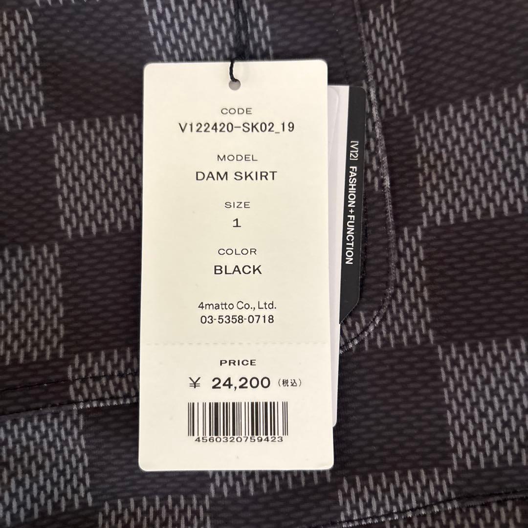 V12 ゴルフ用レディーススカート　ブラック