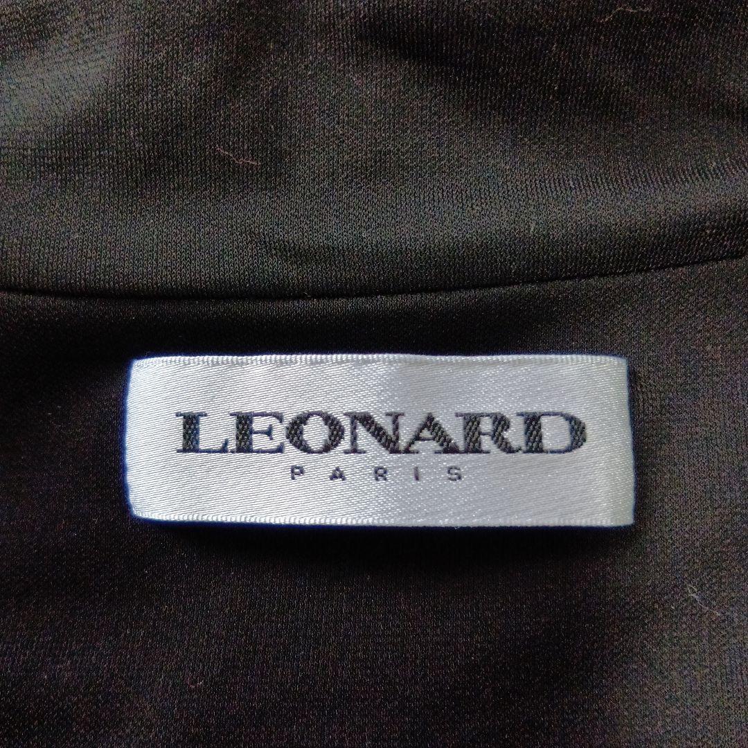 LEONARD PARIS　黒のテーラードジャケット ベルト付　訳あり良品✨️