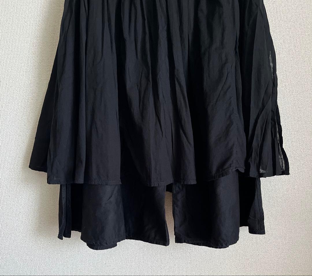 KAPITAL キャピタル　スカート風パンツ　ブラック　サイズ1 フリルパンツ