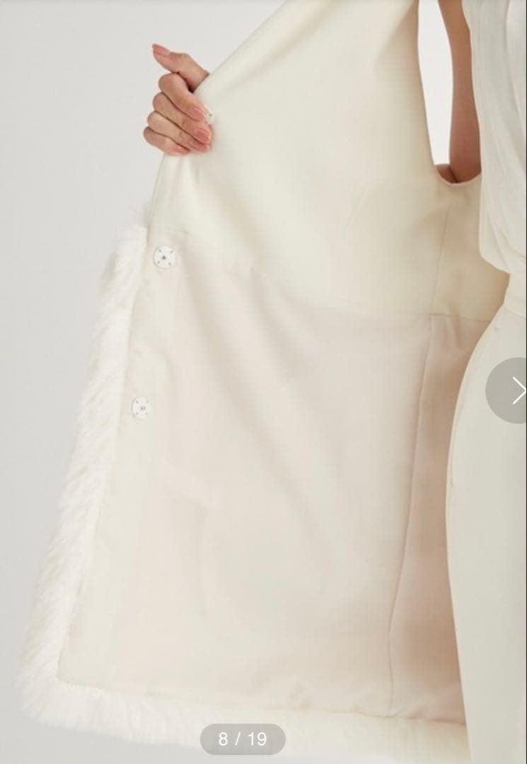 【最終お値下げ】セルフォード 裾ファーロングジレ 白