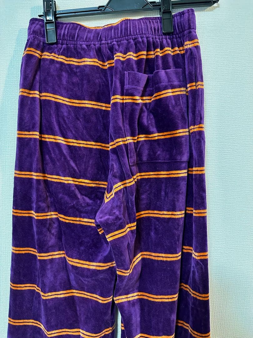 PHEENY ベロアボーダーパンツ