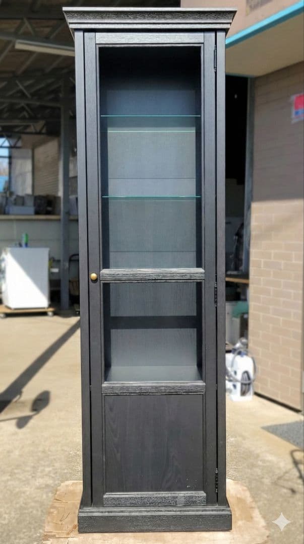 やっほーIKEA イケア ガラスキャビネット スリム コレクションケース