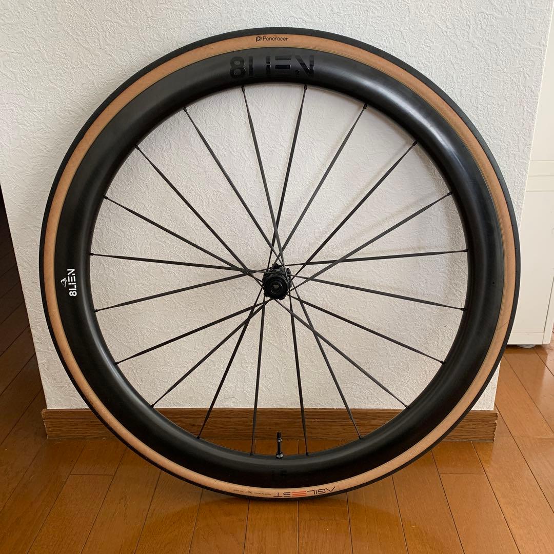 ロードバイクカーボンホイール8LIEN L5W パナレーサータイヤTPUチューブ