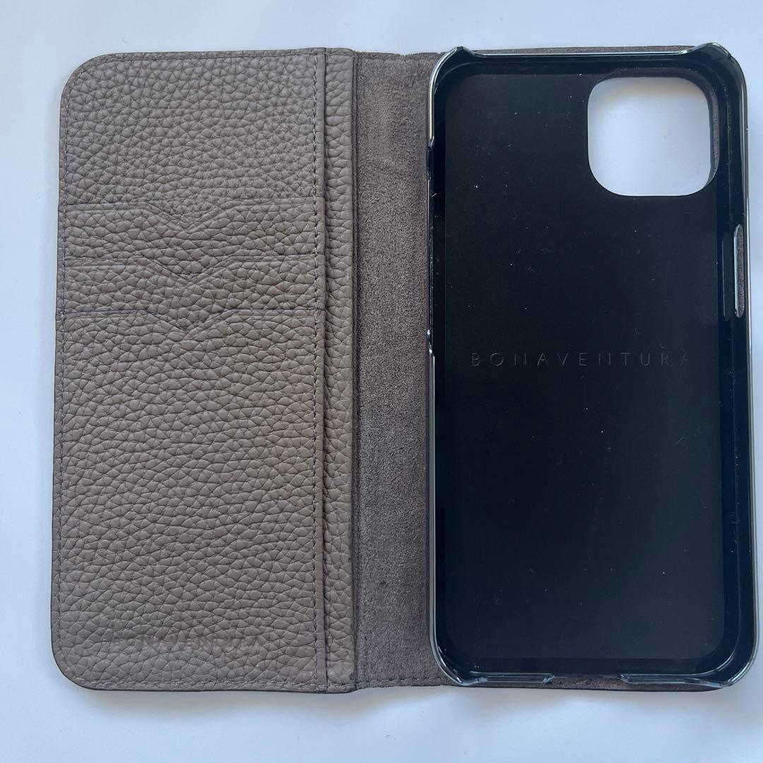 (iPhone 13) スマホケース ブラック×エトープ　BONAVENTURA