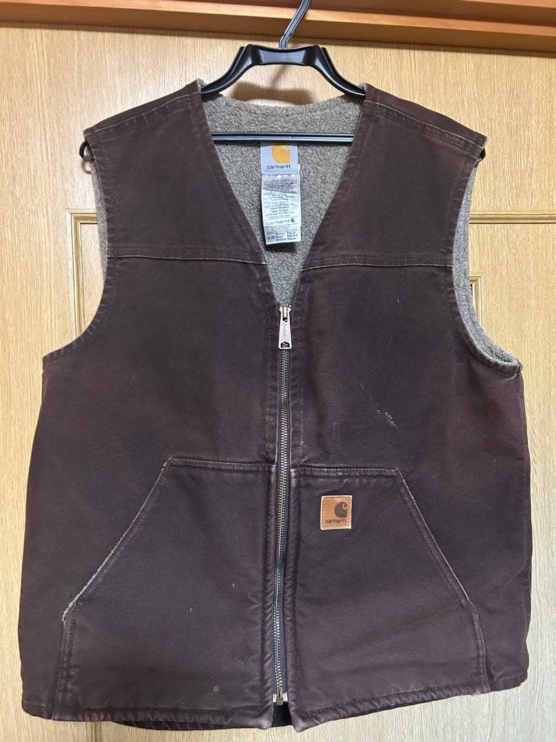 [神サイズ‼️]Carhartt ダックベスト　ブラウン　メキシコ製