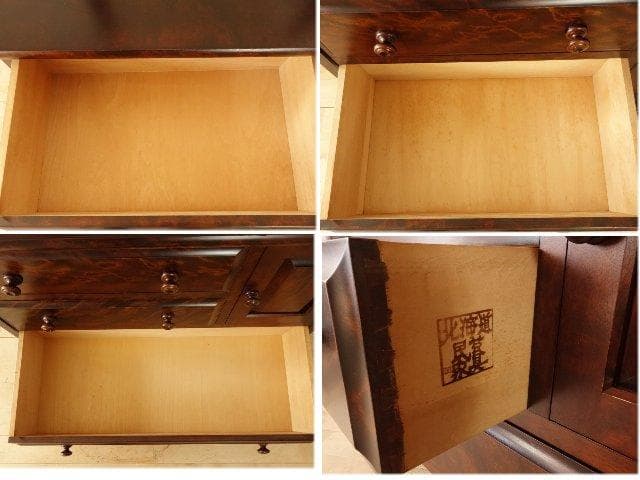 北海道民芸家具　ドレッサー　鏡台　再塗装済　ＵＳＥＤ