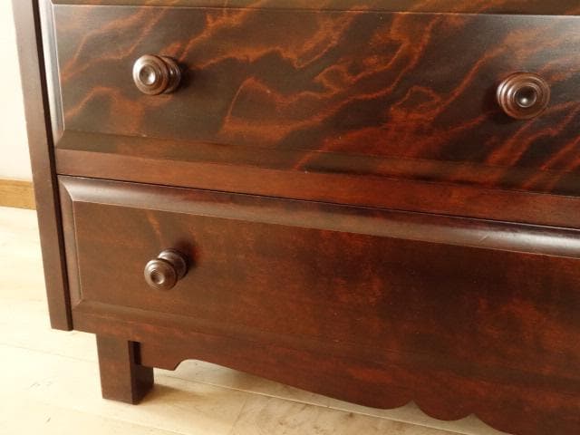 北海道民芸家具　ドレッサー　鏡台　再塗装済　ＵＳＥＤ