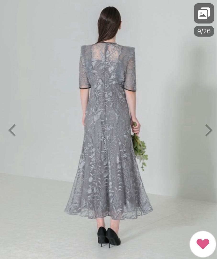 LEJA_ レースパイピングフリルマーメイドワンピース M