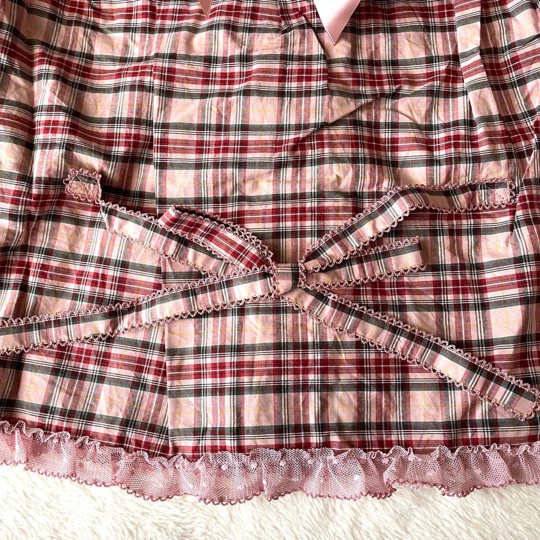 ピンクハウス × aoki misako コラボ チェックフードブラウス