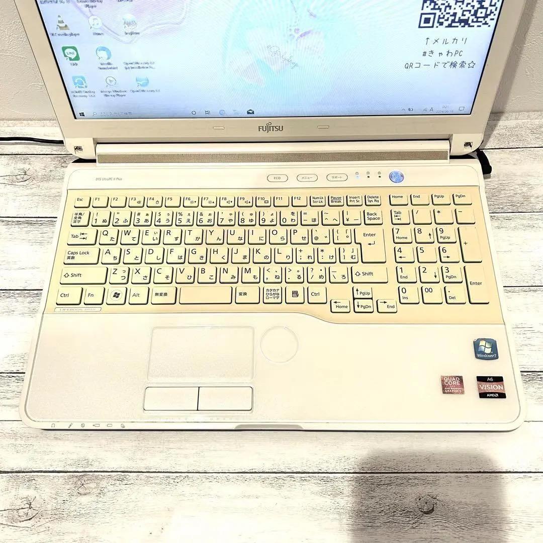 【美品❤️】HDD640GBカメラ内蔵の東芝ノートパソコン/動作良好♪ブルーレイ