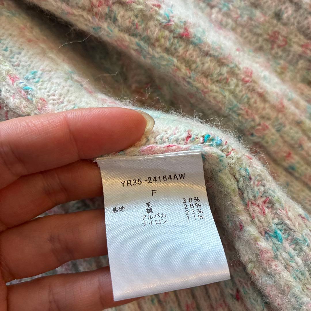 ま*0様 yori ヨリ ベビーアルパカミックスカーディガン