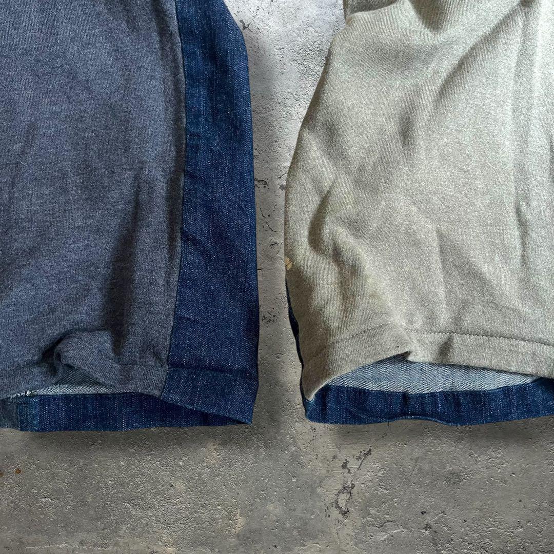 sousou×le coq sportif パッチワーク デニムパンツ