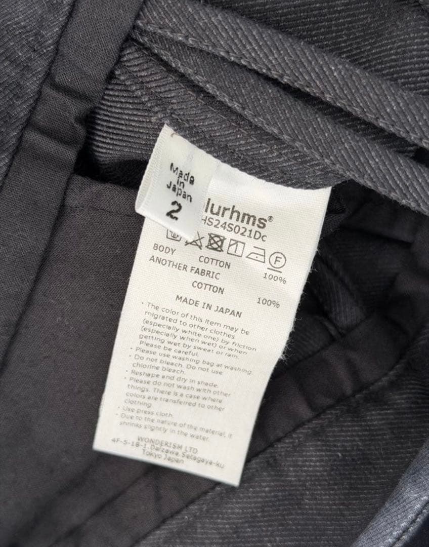 パンツ blurhms Drill Chambray SuperWide6PSlacks