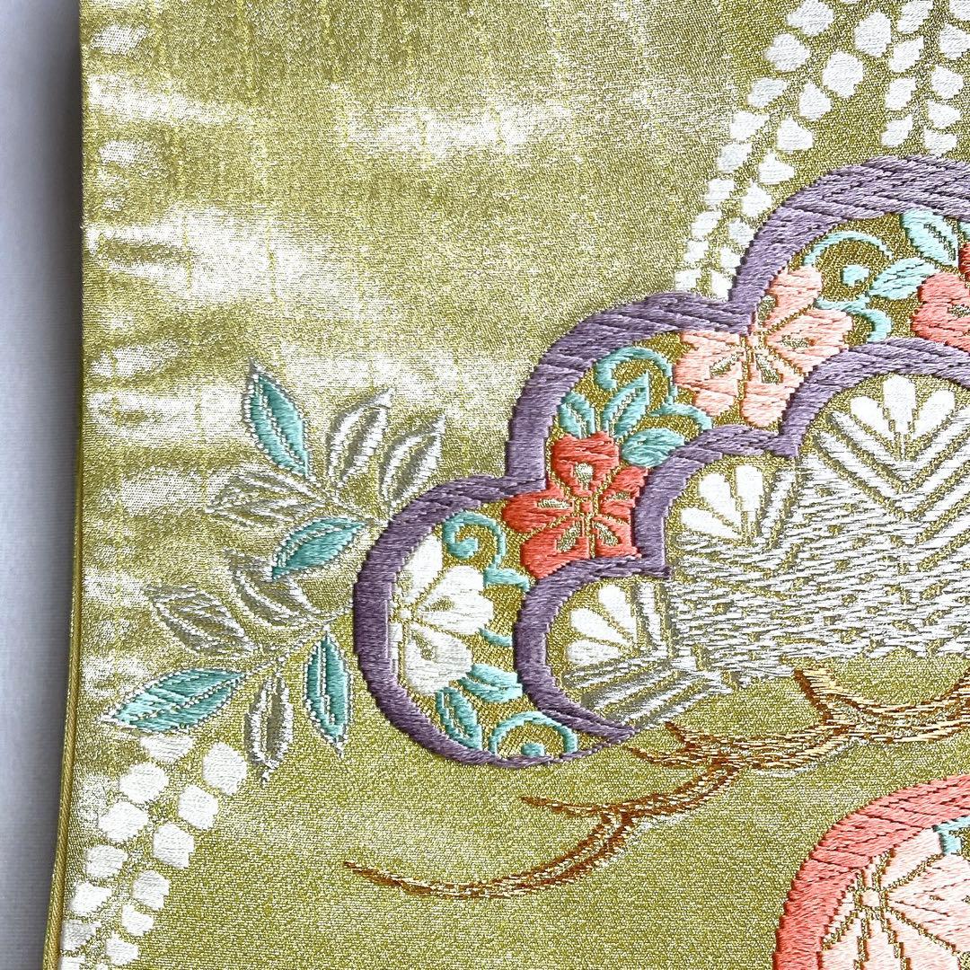 振袖帯　袋帯　松　梅　藤　金糸　銀糸　華やか　着物　帯　036k