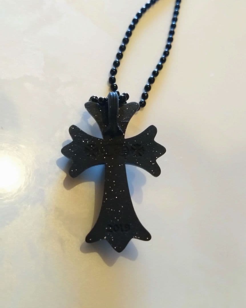 新品　クロムハーツ　ラバー　シリコン　グリッター　クロス　ネックレス